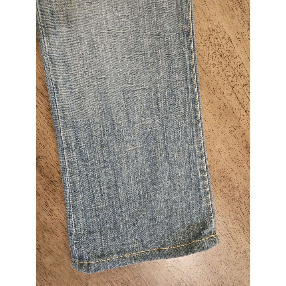 Women's vintage Y2K Mid-rise Jeans Straight 90's Light Denim Pants Blue boot cut - Picture 13 of 16